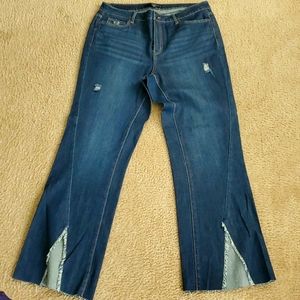 Denim Destressed Blue Jeans